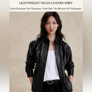 Banana Republic vegan leather shirt